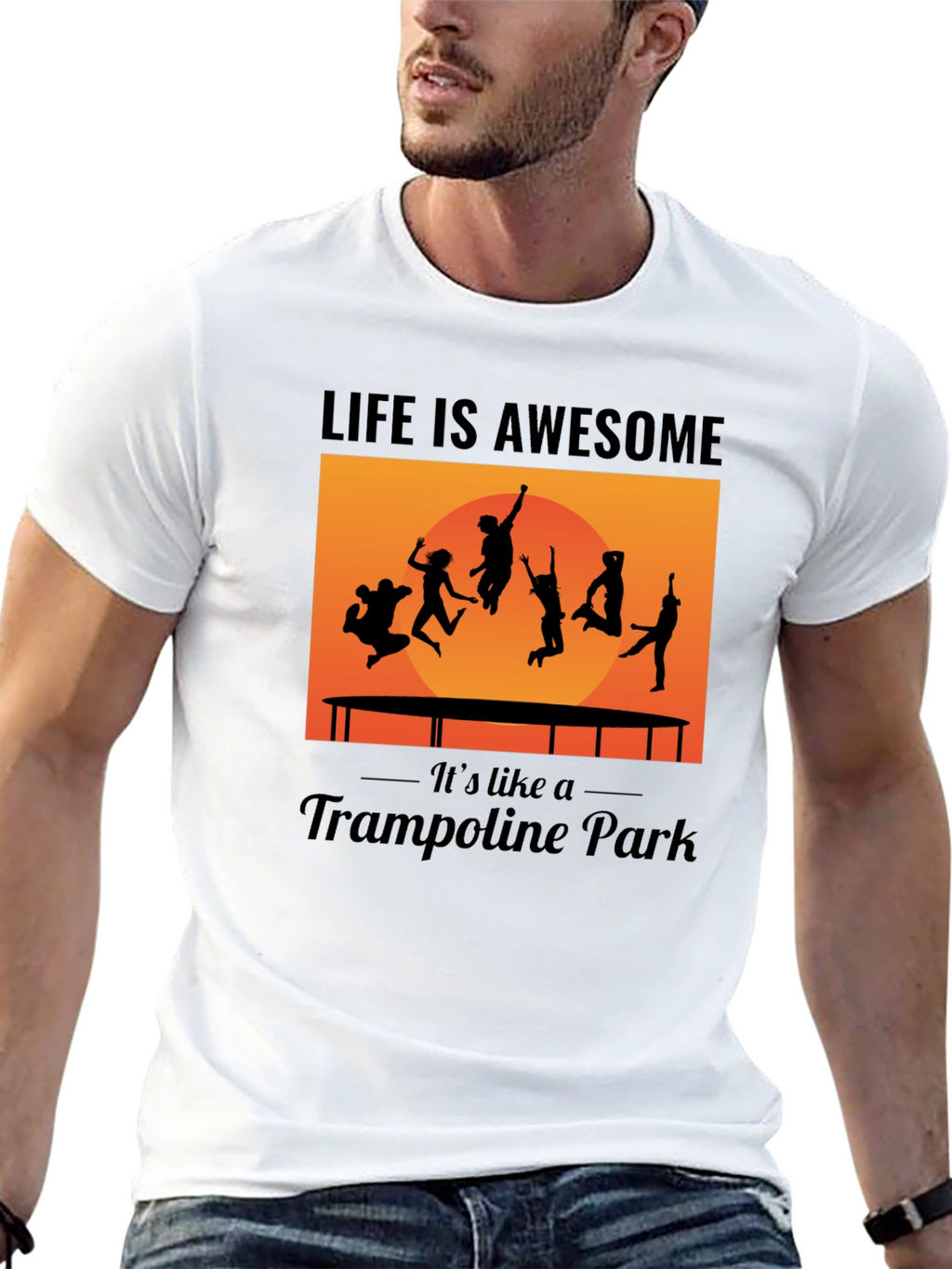 Awesome Trampoline Park Life Graphic Tee