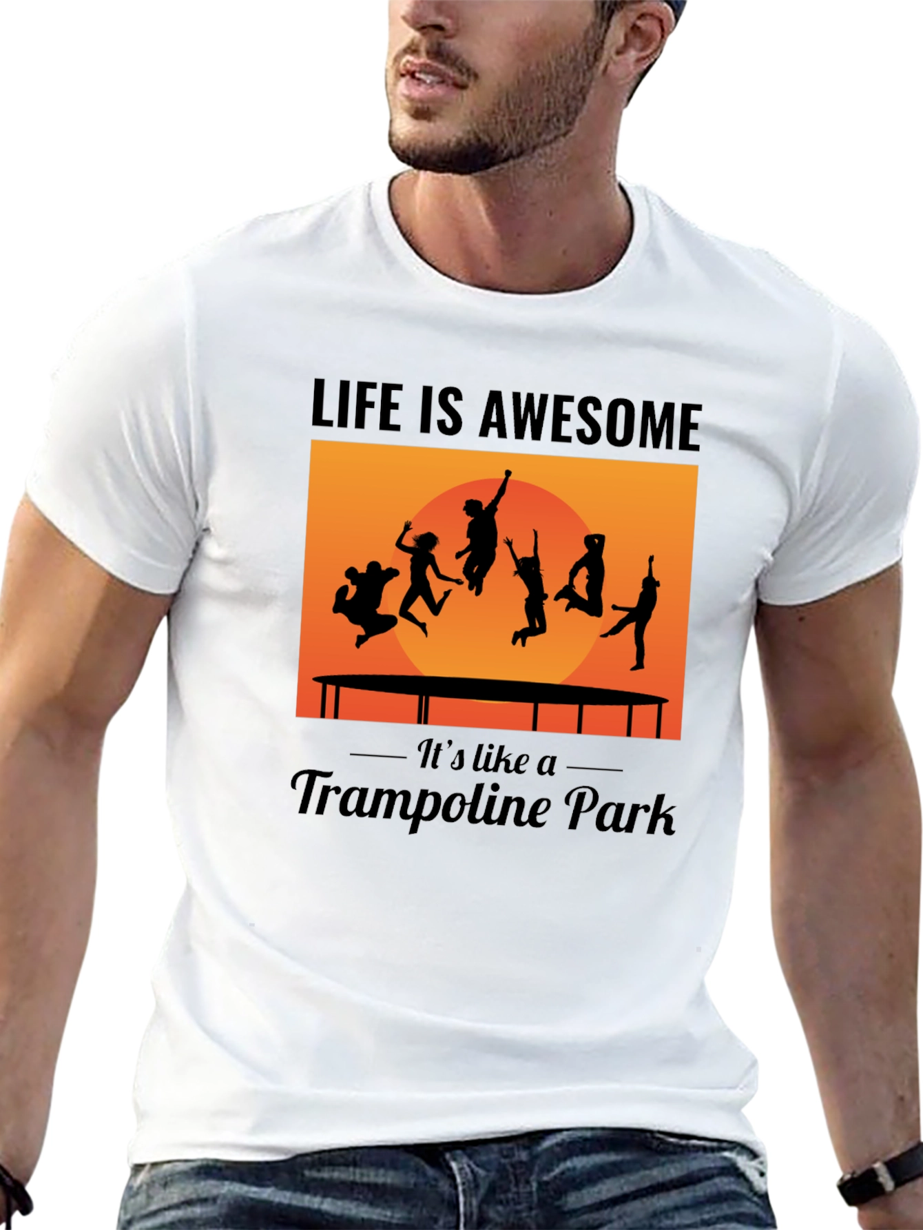 Awesome Trampoline Park Life Graphic Tee