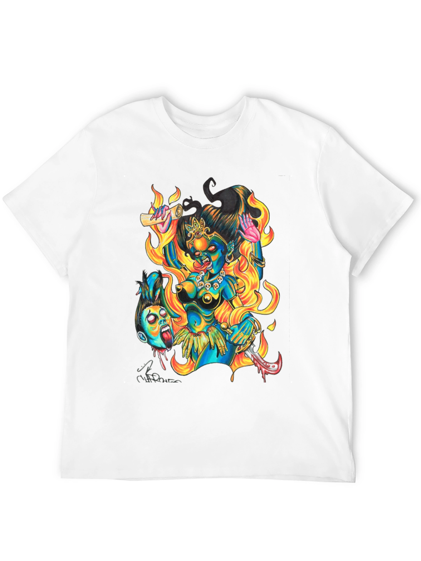 Kali Graphic Print Black T-Shirt