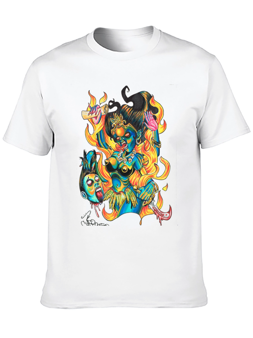 Kali Graphic Print Black T-Shirt