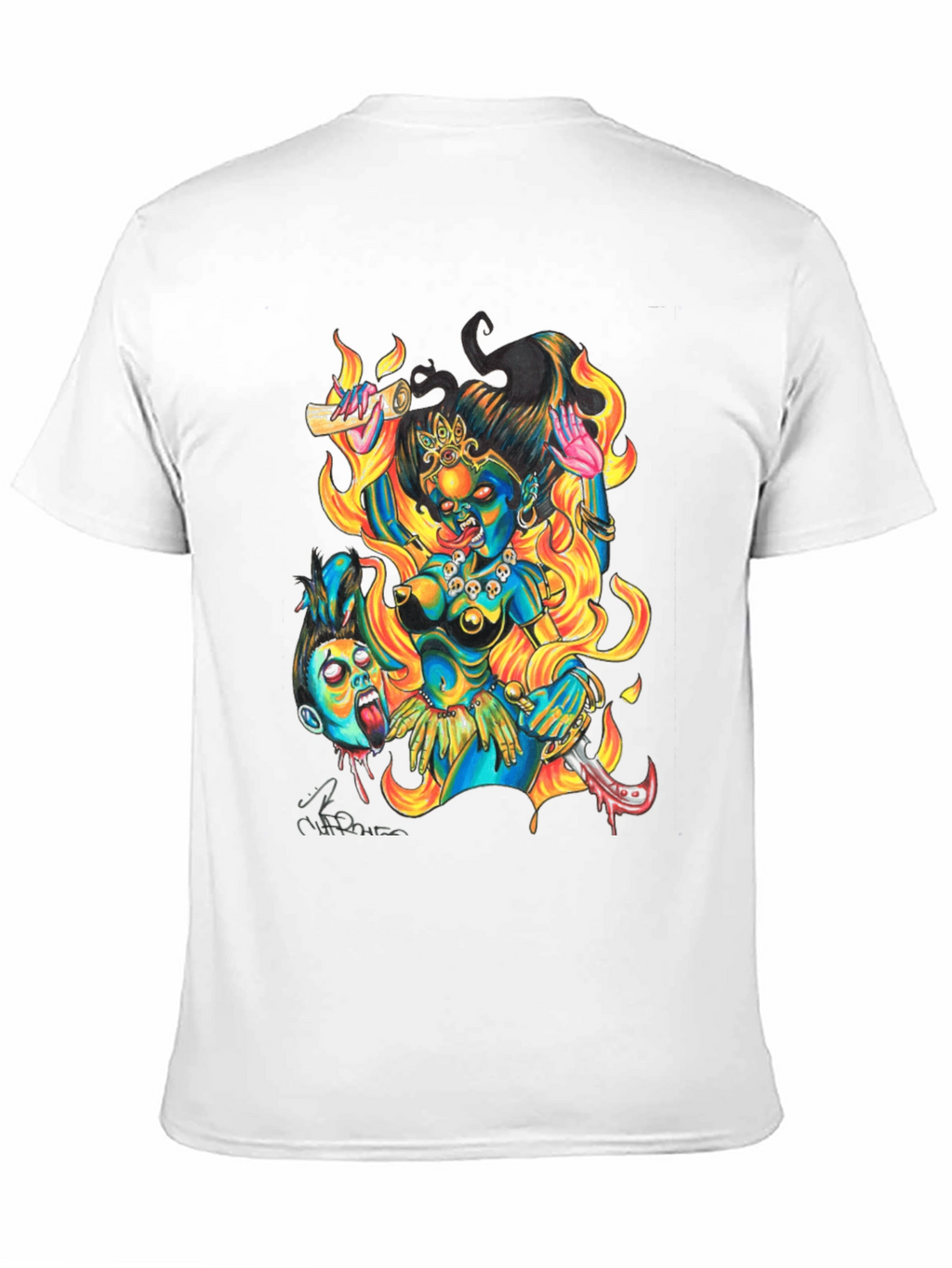 Kali Graphic Print Black T-Shirt