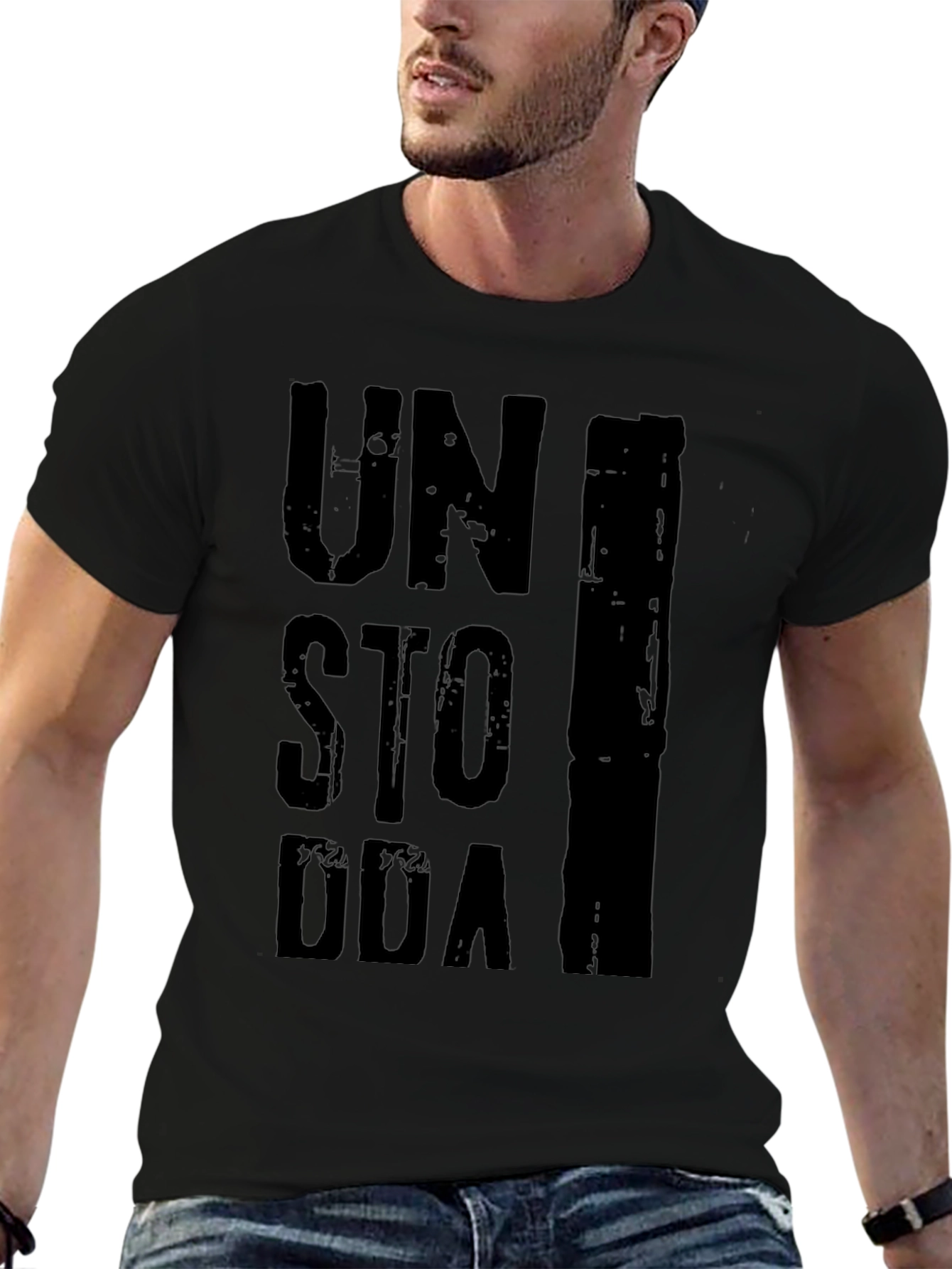 Unstoppable Graphic Print Black T-Shirt