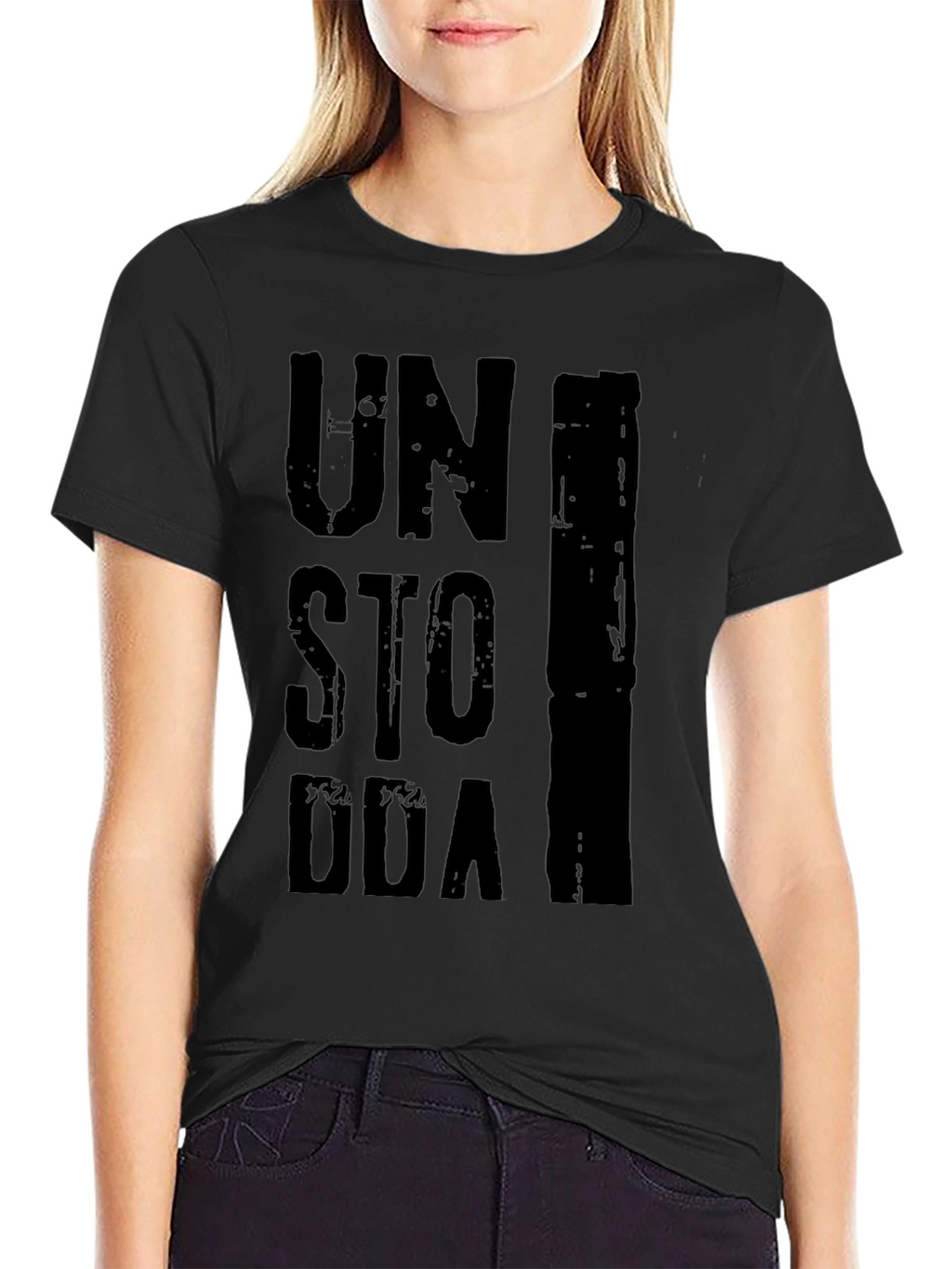 Unstoppable Graphic Print Black T-Shirt