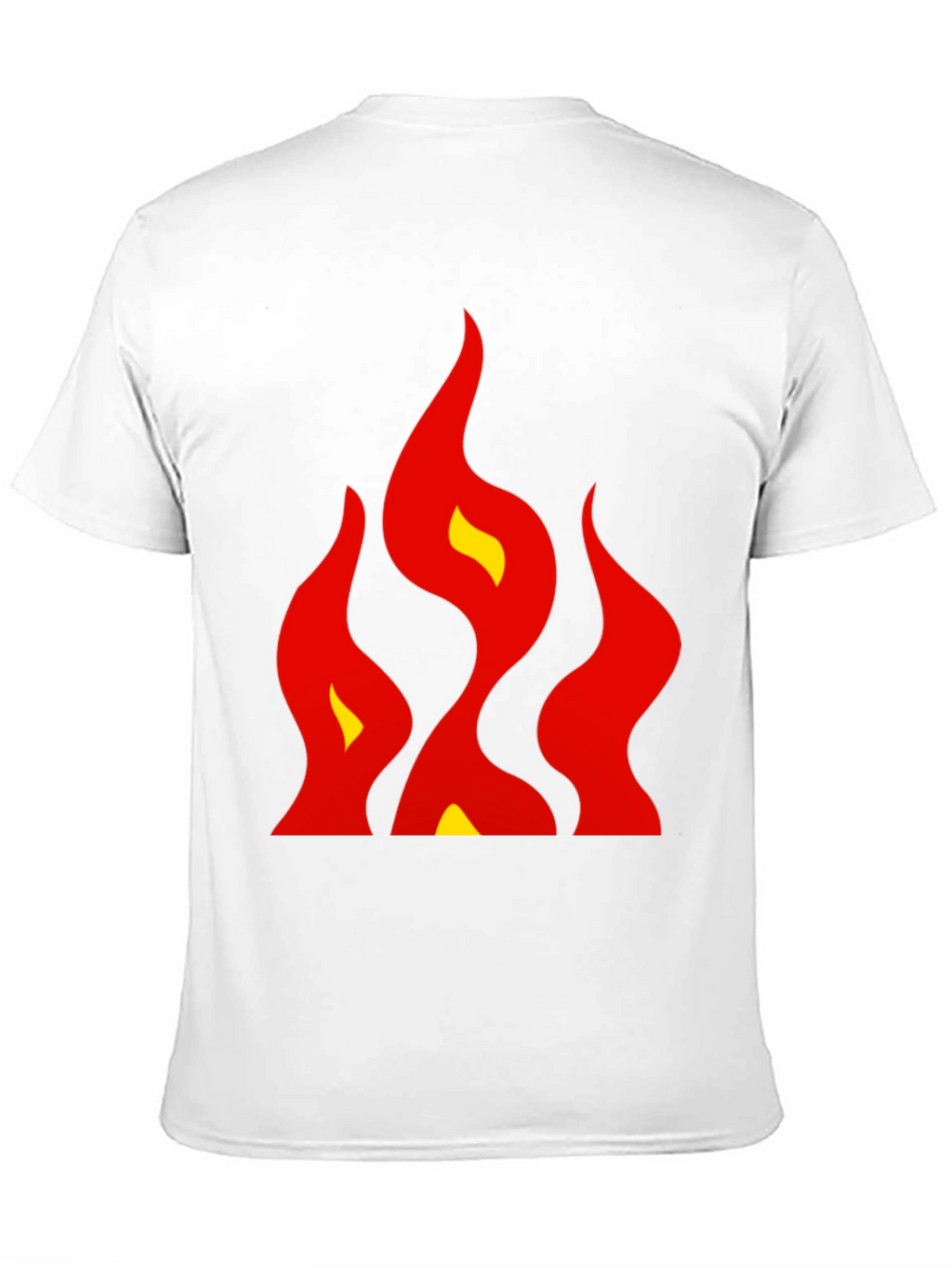 Bold Flames Graphic Tee - Black Cotton