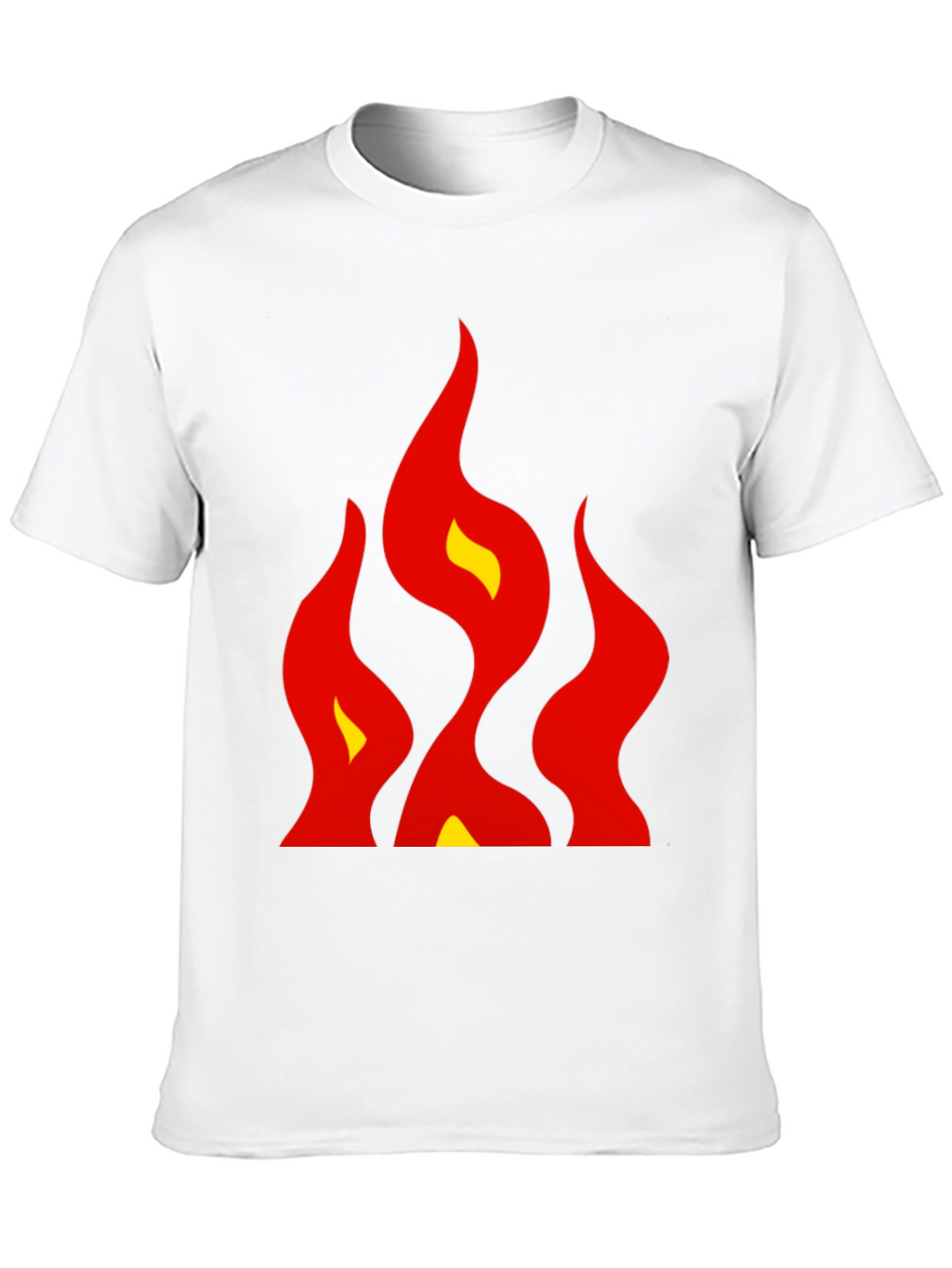 Bold Flames Graphic Tee - Black Cotton