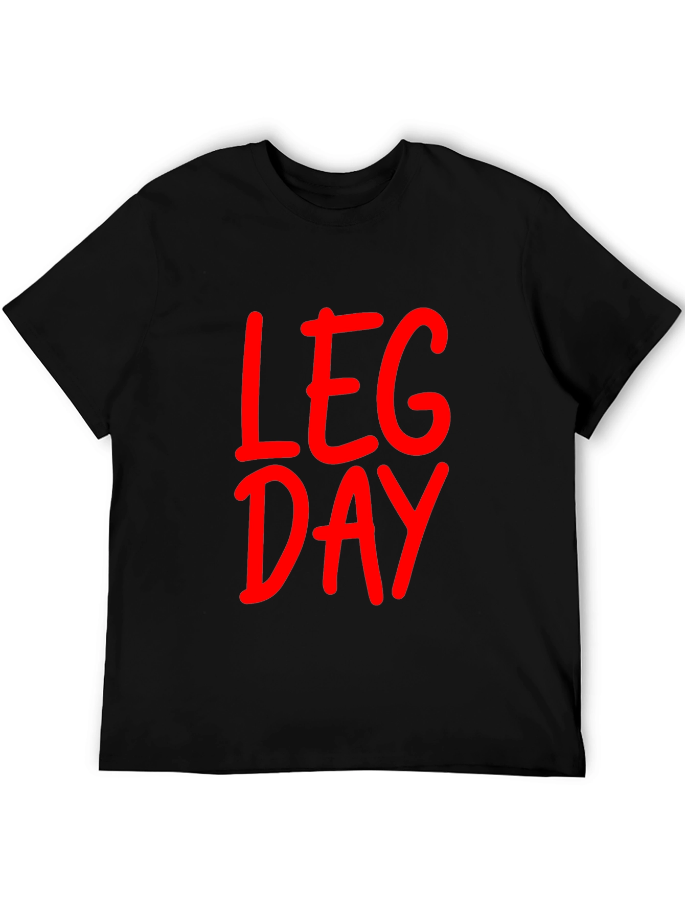 Leg Day Black T-Shirt - Gym Workout Apparel