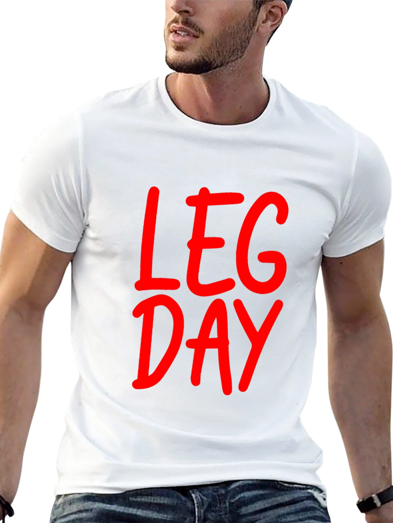 Leg Day Black T-Shirt - Gym Workout Apparel