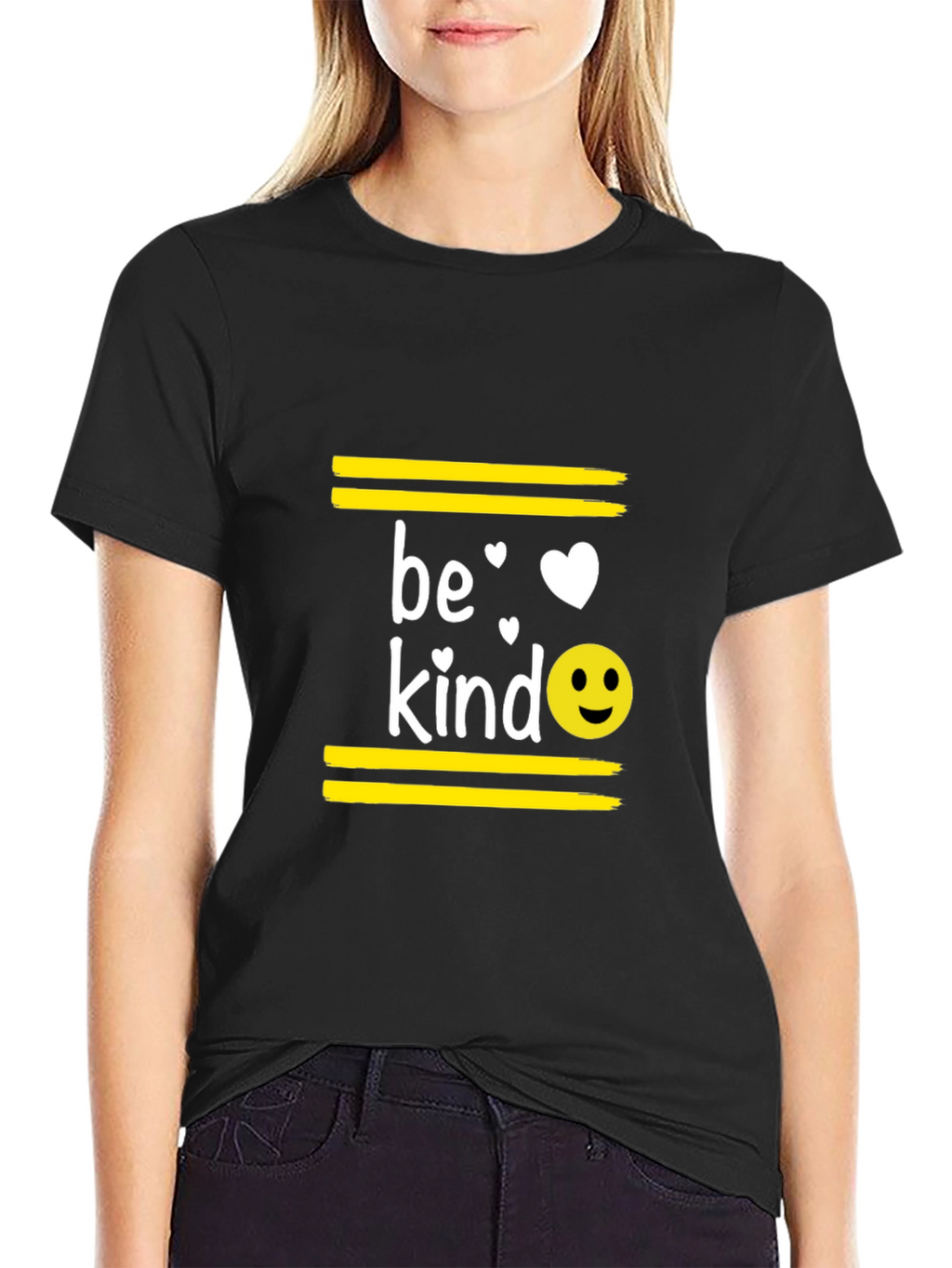 Be Kind Graphic Tee - Positive Message Black T-Shirt