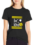 Be Kind Graphic Tee - Positive Message Black T-Shirt