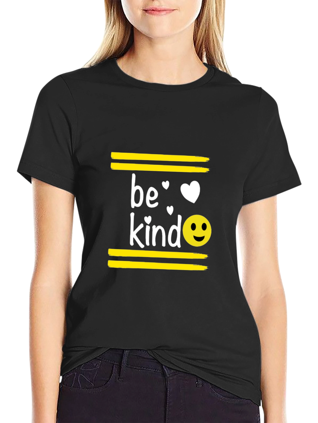 Be Kind Graphic Tee - Positive Message Black T-Shirt