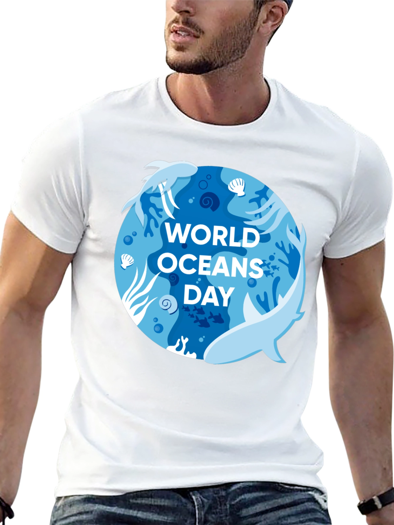 World Oceans Day T-Shirt - Shark Design