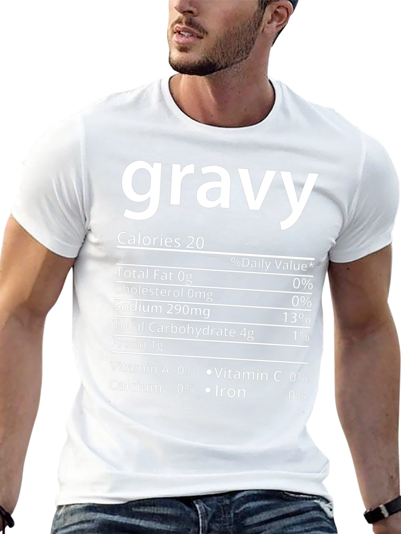 Gravy Nutrition Facts Black T-Shirt