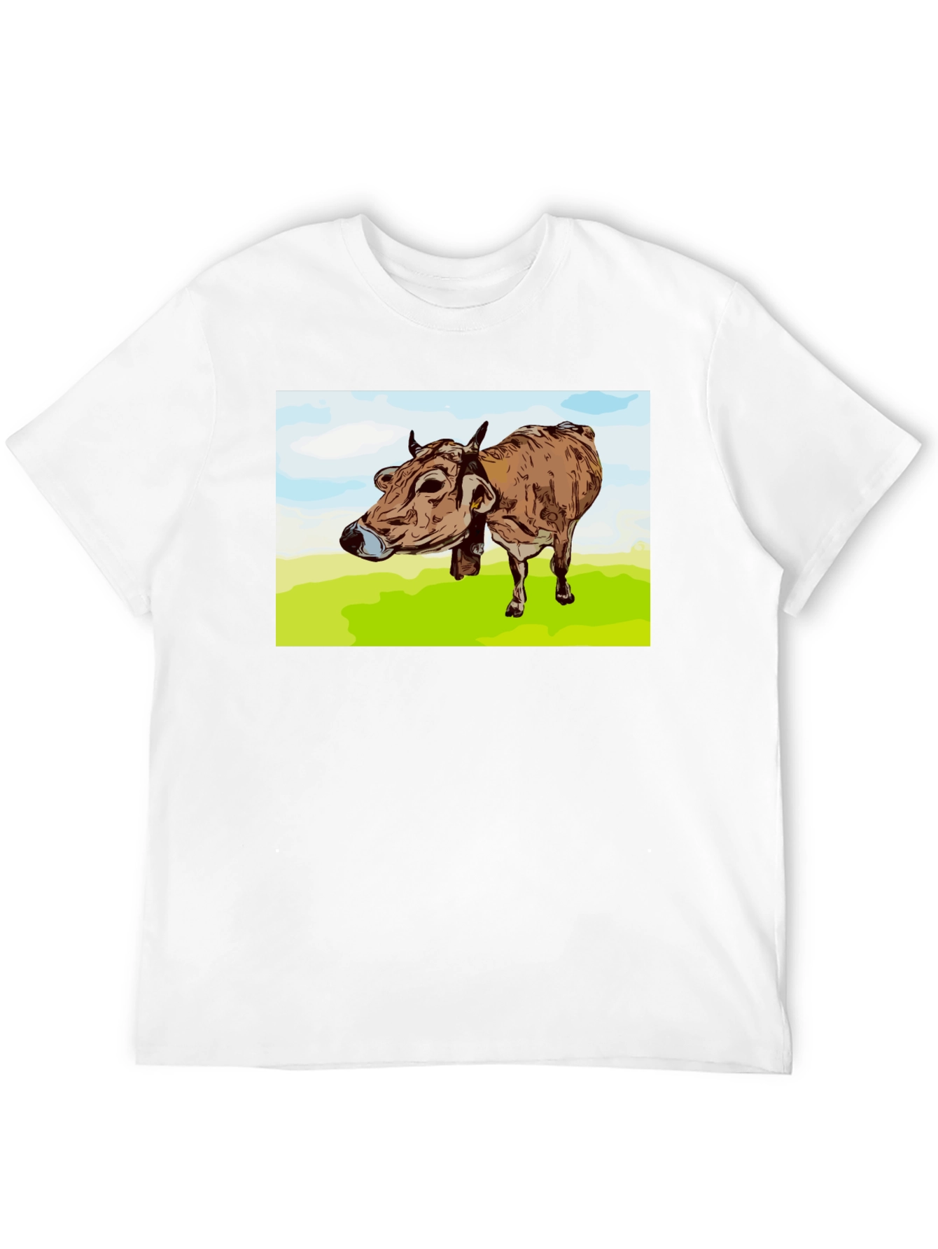 Cow Graphic Print Black T-Shirt
