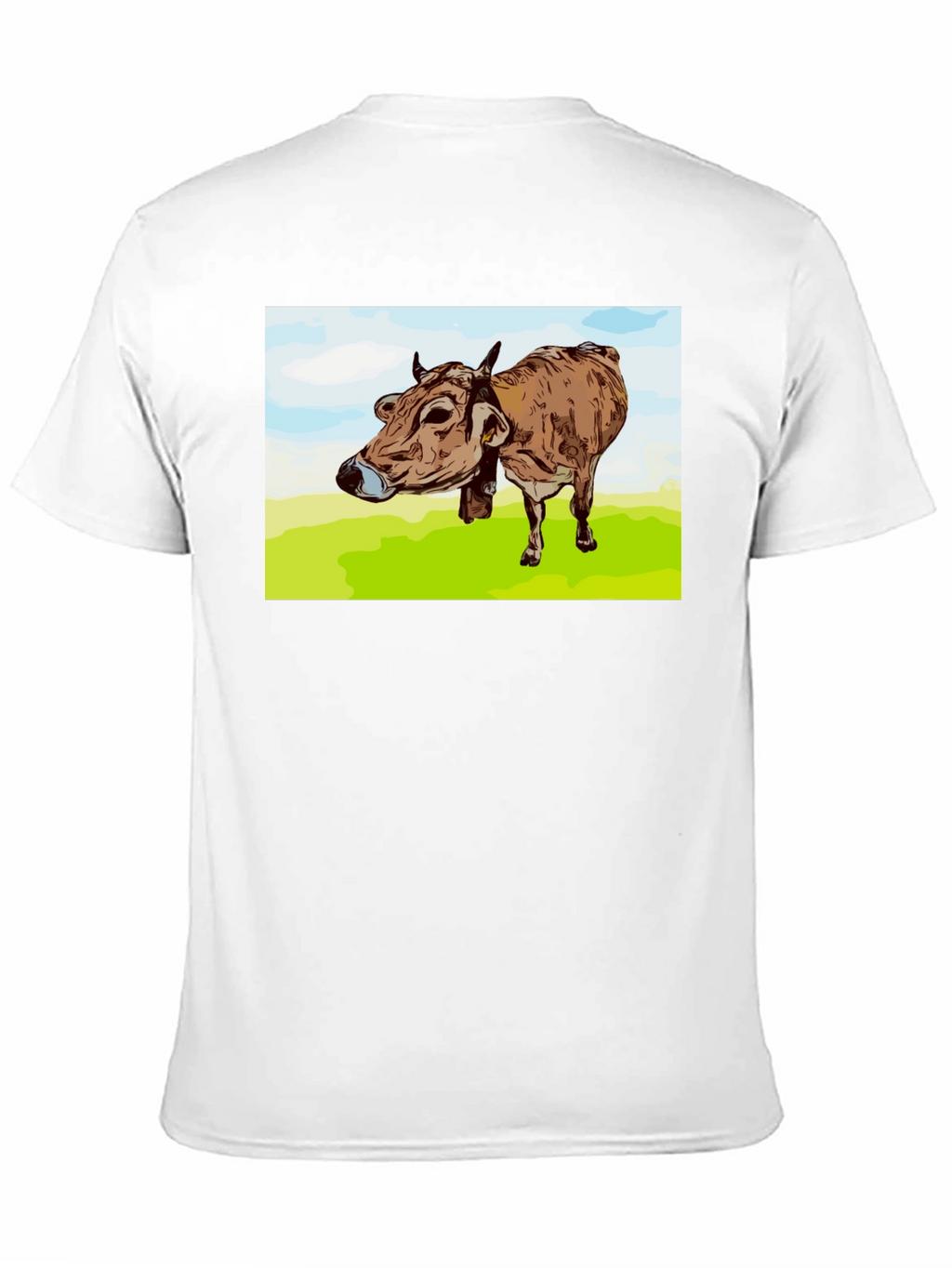 Cow Graphic Print Black T-Shirt