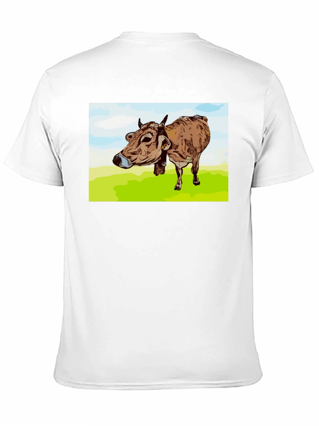 Cow Graphic Print Black T-Shirt