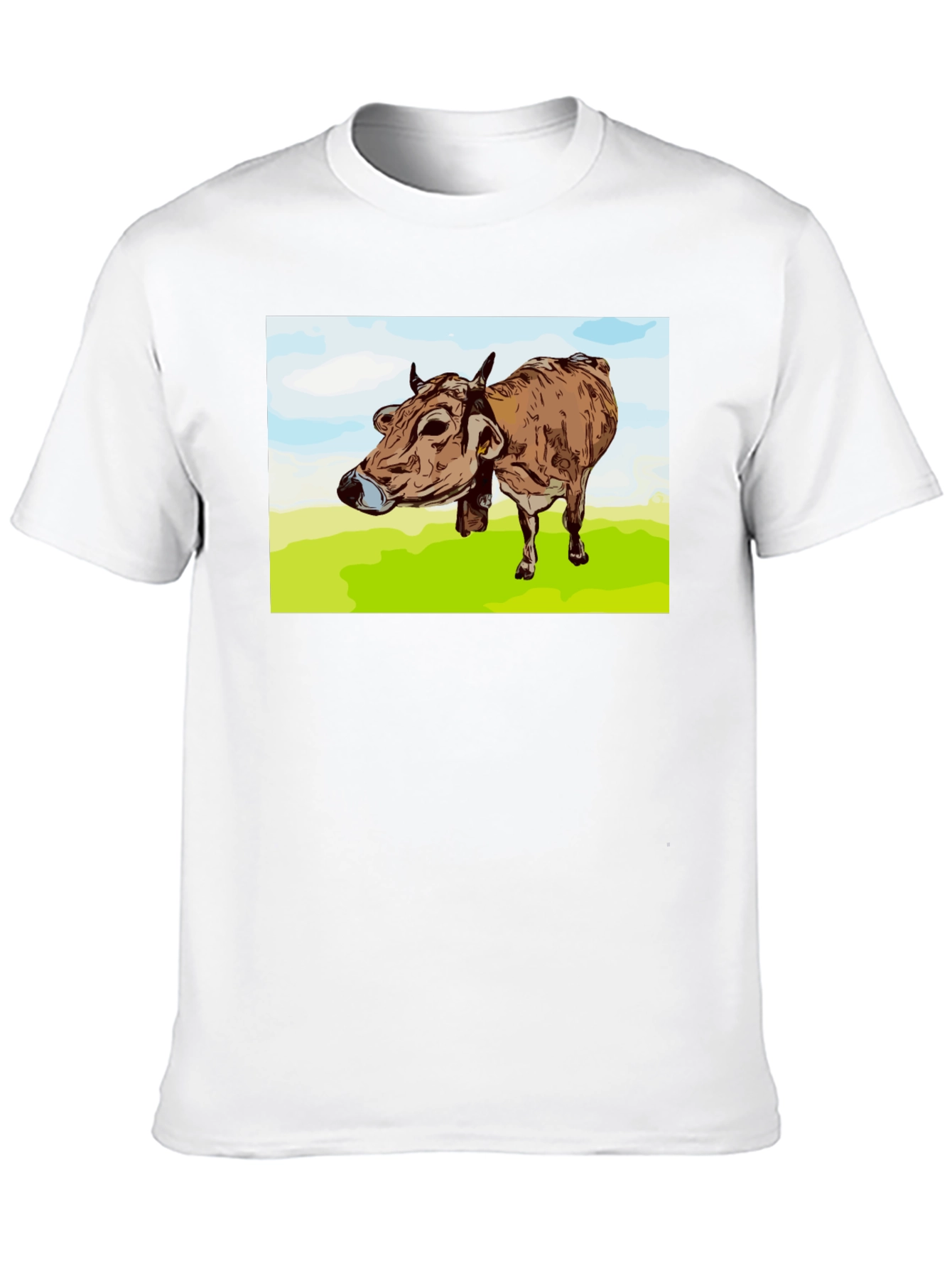 Cow Graphic Print Black T-Shirt
