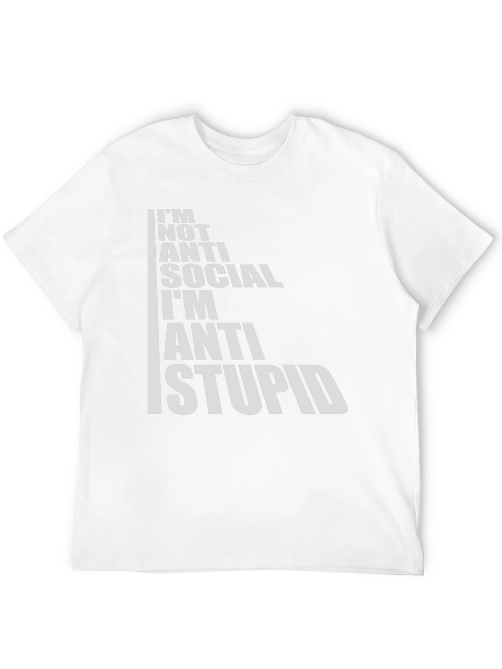 Anti Stupid Graphic Tee - Black Cotton Blend T-Shirt
