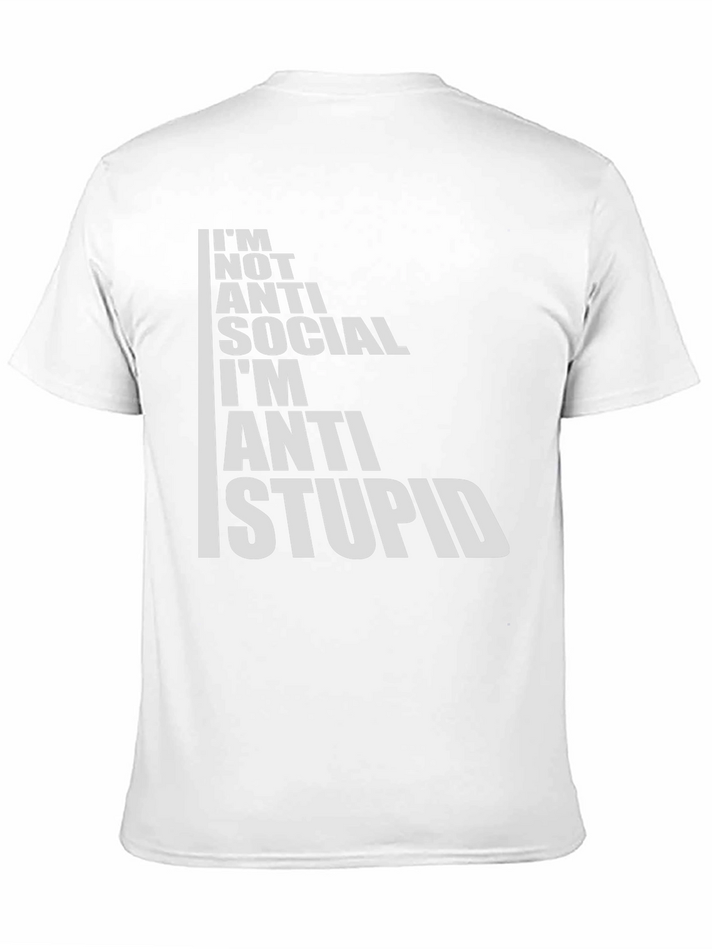 Anti Stupid Graphic Tee - Black Cotton Blend T-Shirt