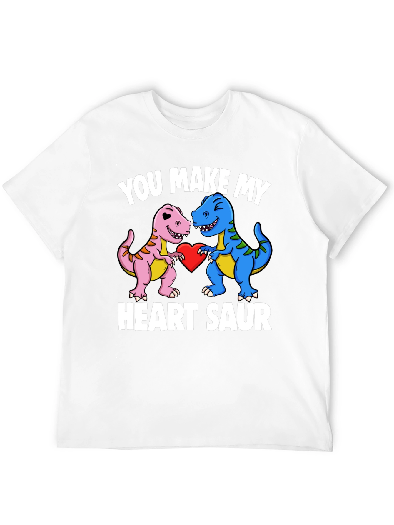 Heart Saur Valentines Day Dinosaur T-Shirt