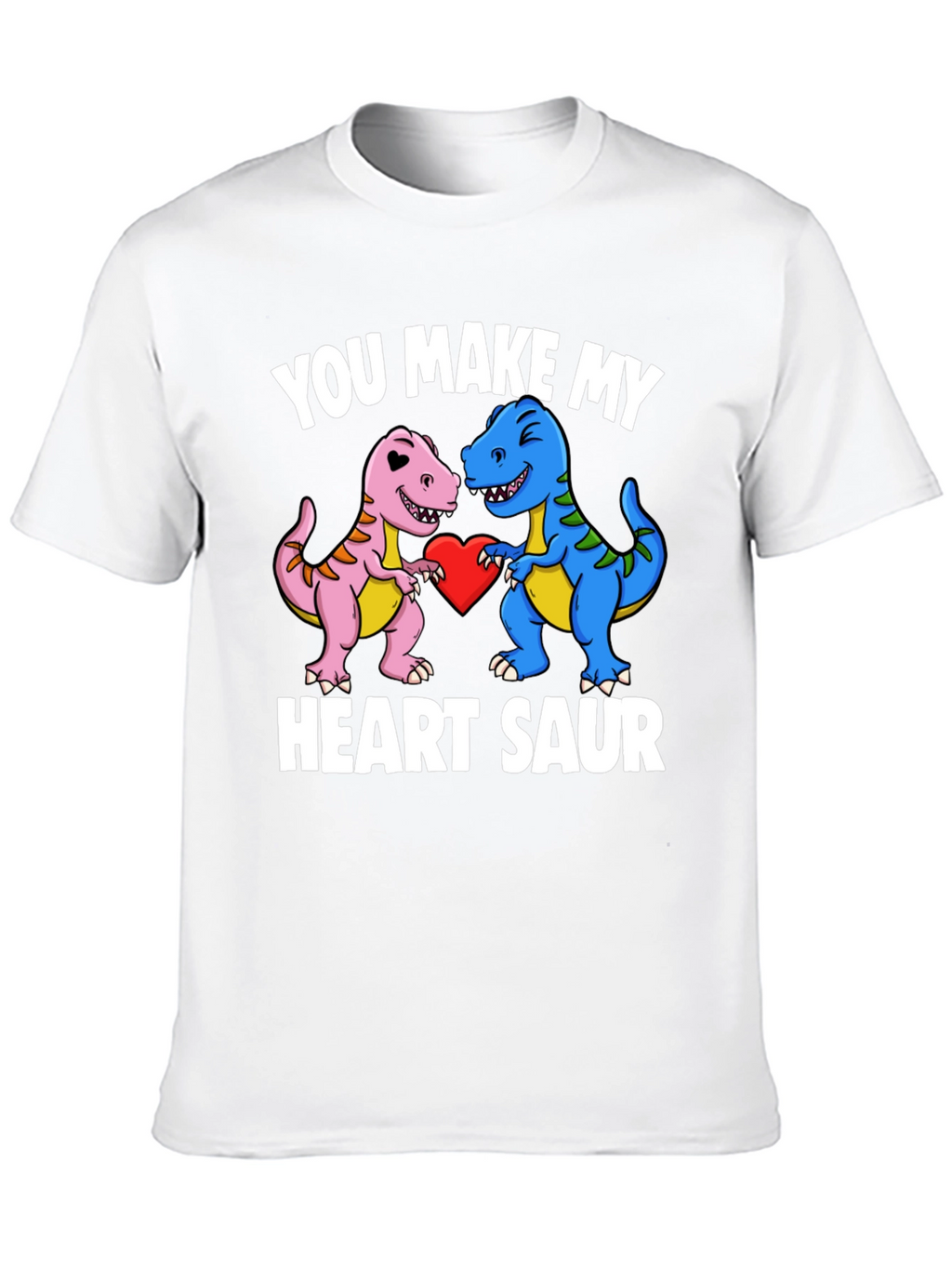 Heart Saur Valentines Day Dinosaur T-Shirt