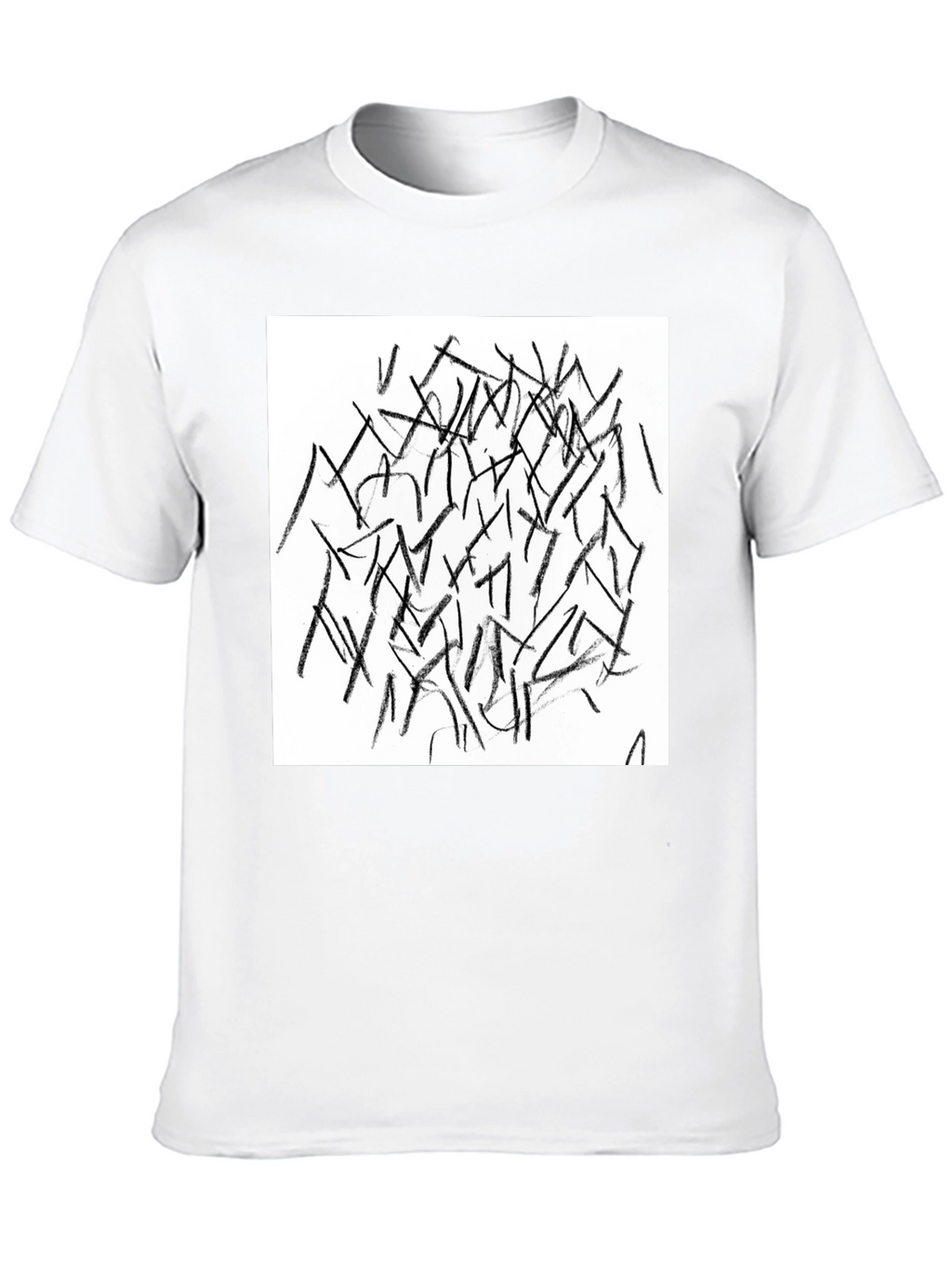 Abstract Lines Black T-Shirt