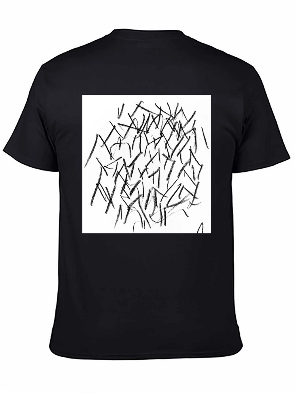 Abstract Lines Black T-Shirt