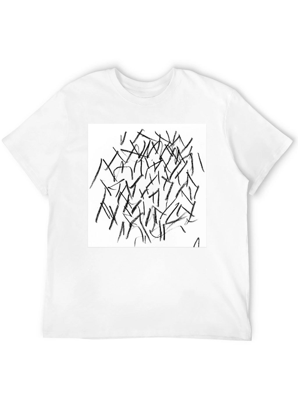Abstract Lines Black T-Shirt