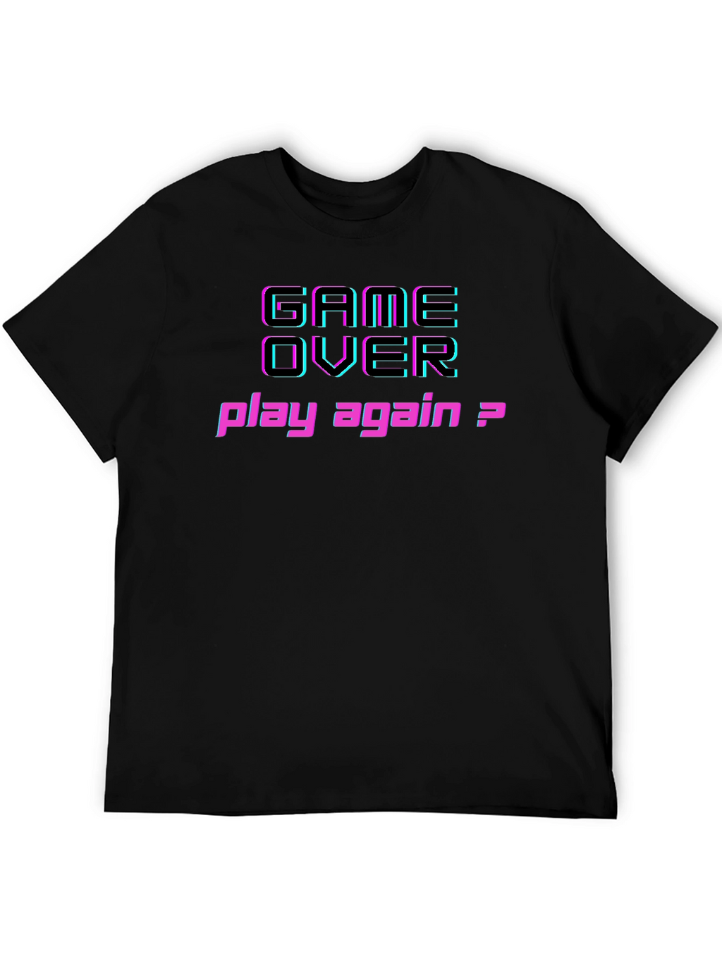 Game Over Play Again Graphic Tee - Gamer T-Shirt