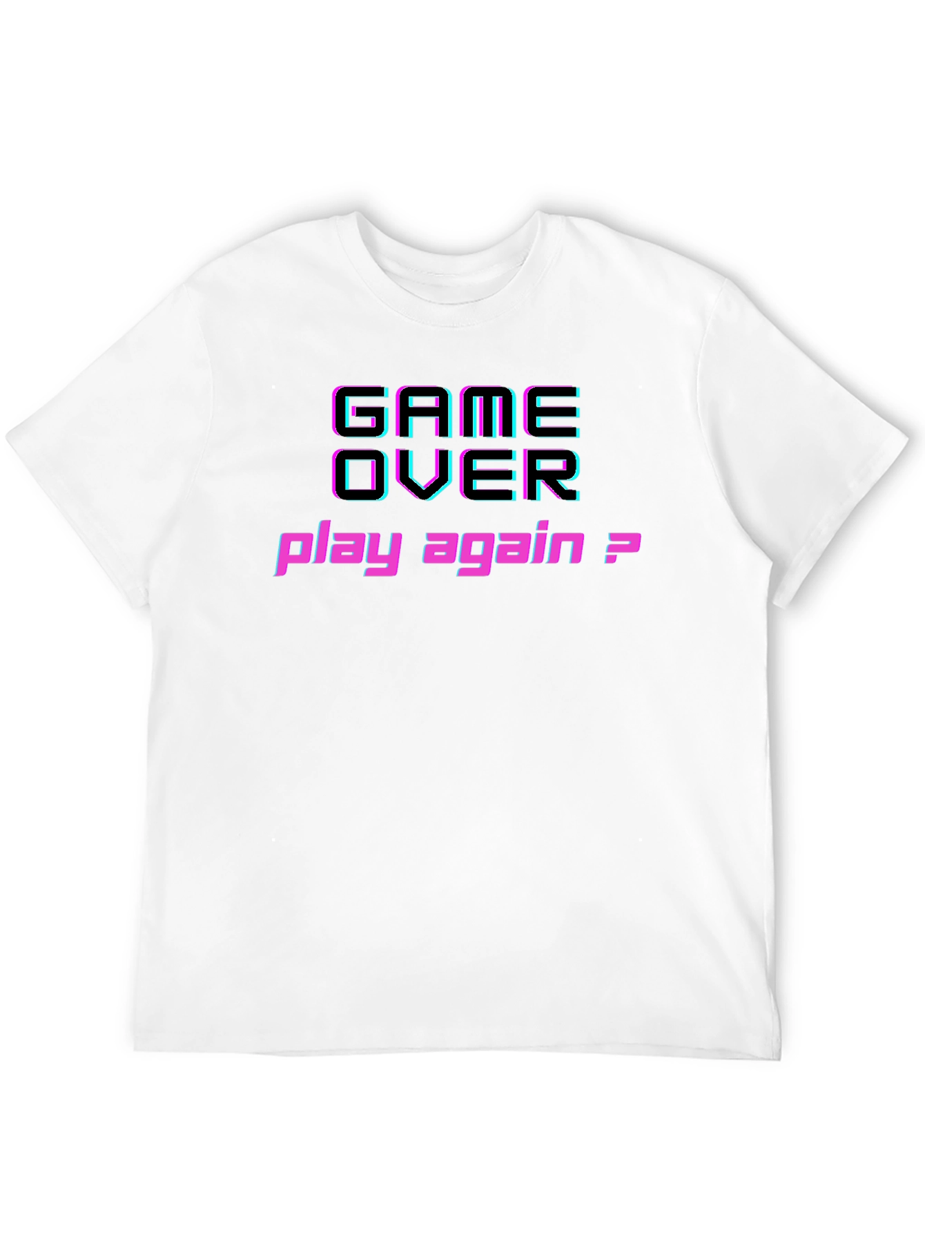 Game Over Play Again Graphic Tee - Gamer T-Shirt