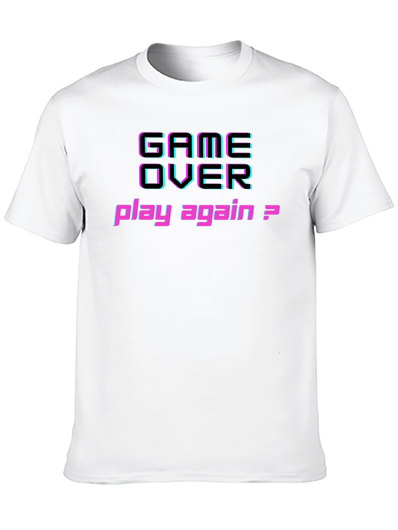 Game Over Play Again Graphic Tee - Gamer T-Shirt