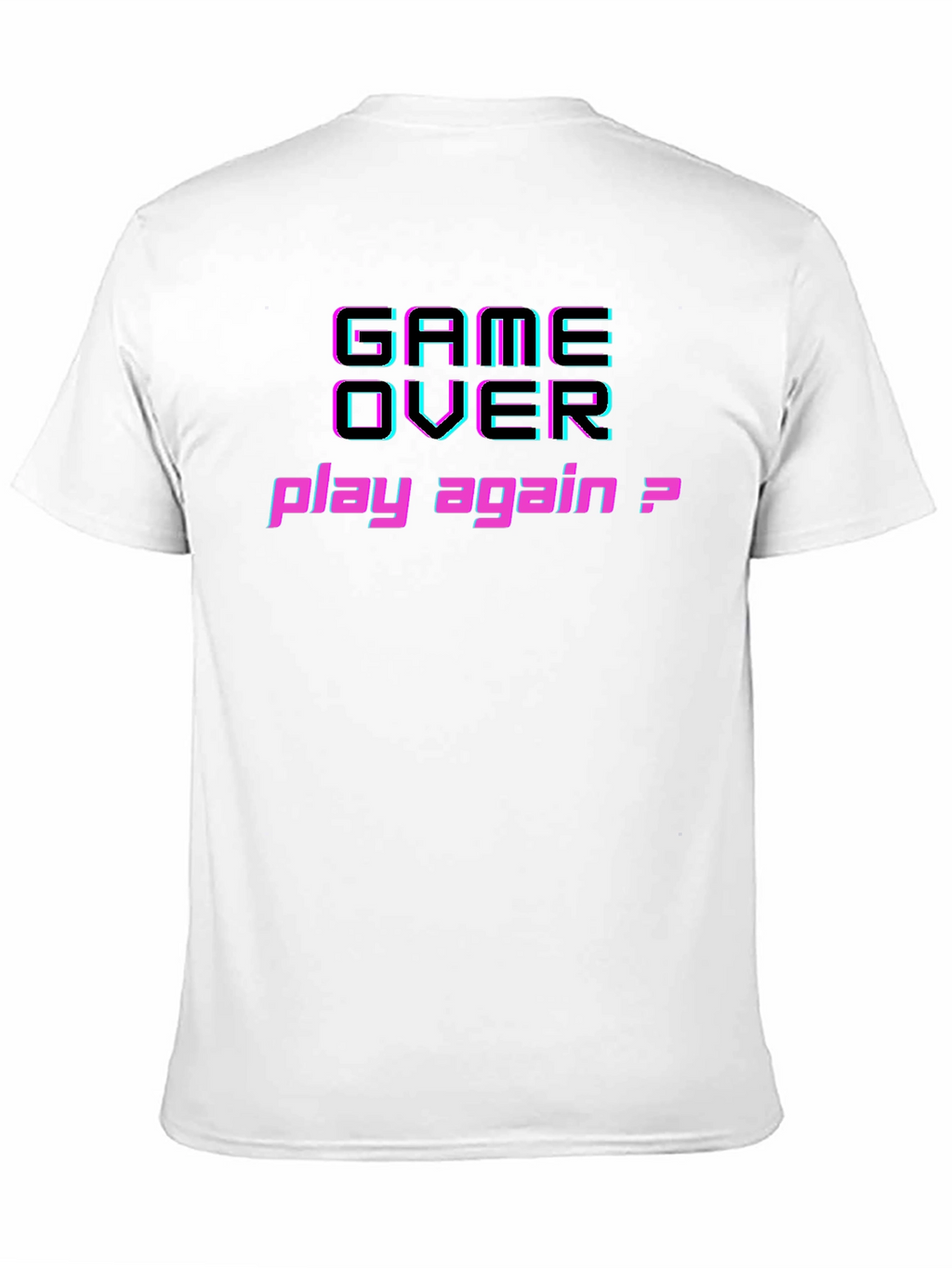 Game Over Play Again Graphic Tee - Gamer T-Shirt