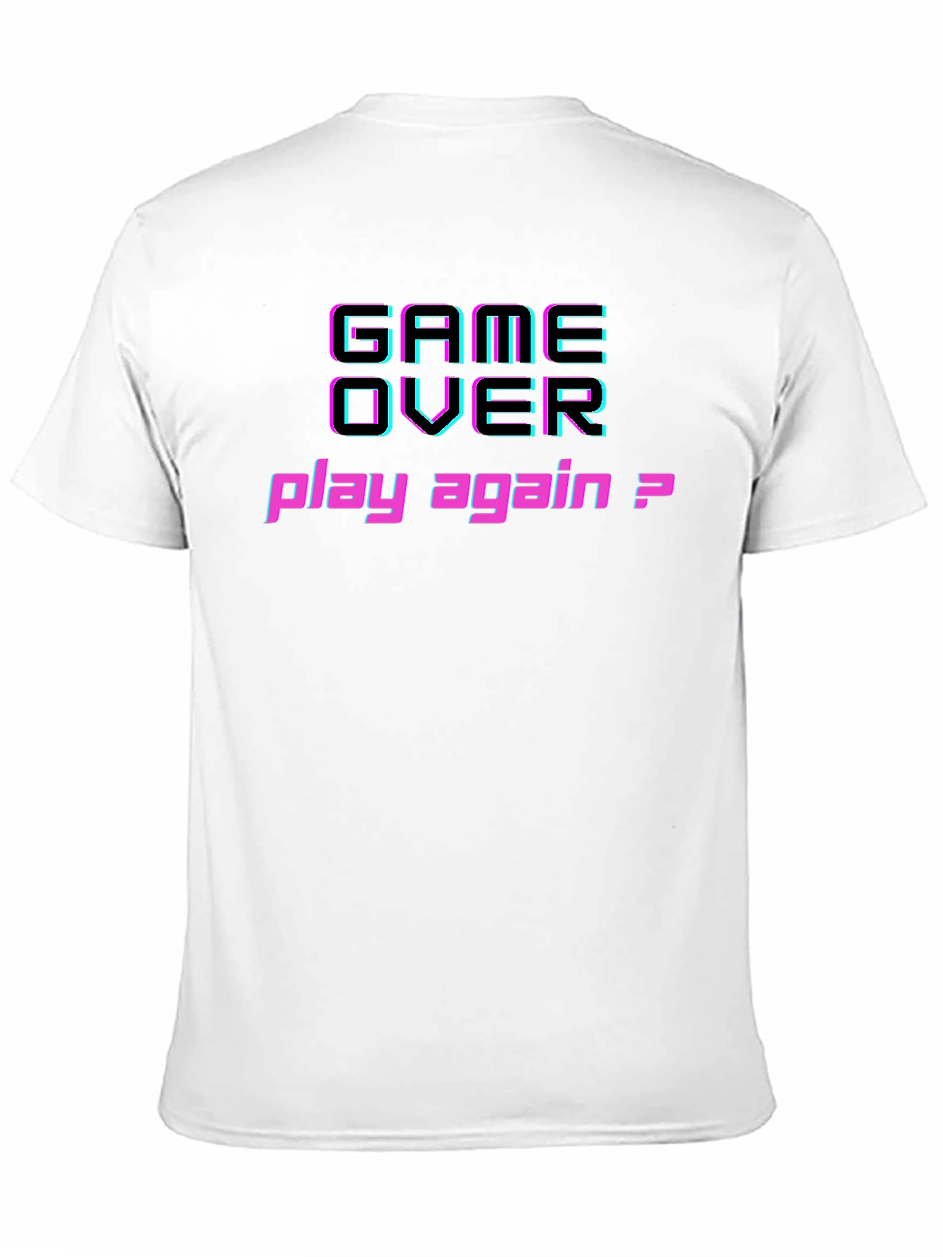 Game Over Play Again Graphic Tee - Gamer T-Shirt