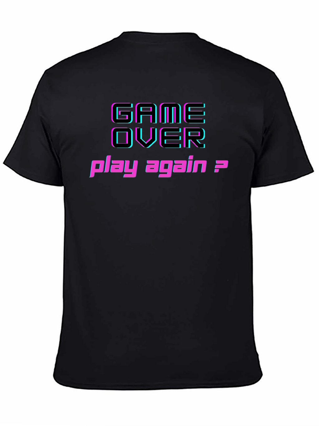 Game Over Play Again Graphic Tee - Gamer T-Shirt