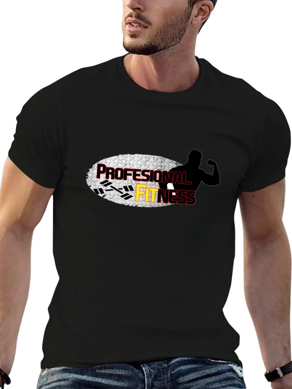 Profesional Fitness Black T-Shirt