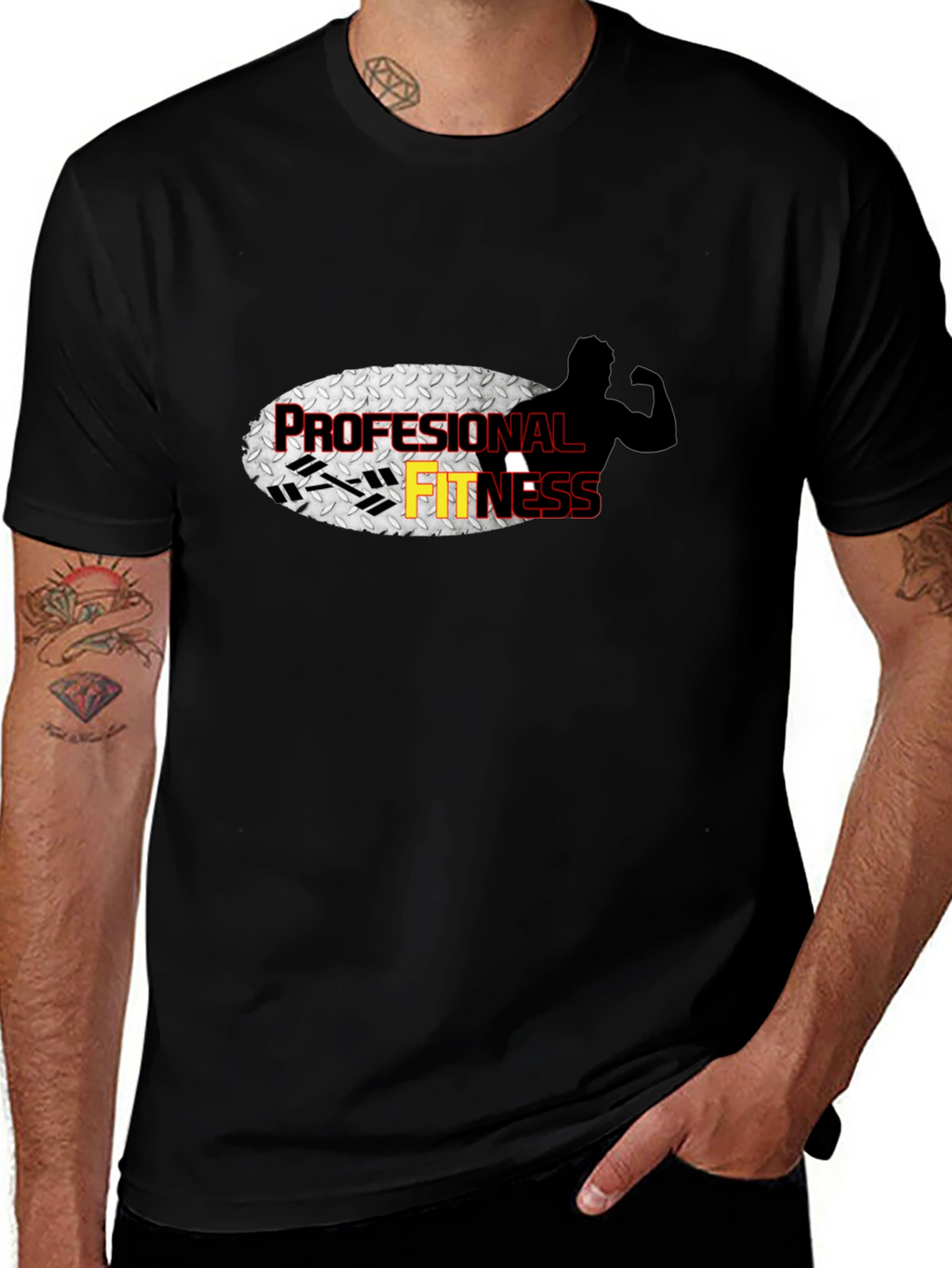 Profesional Fitness Black T-Shirt