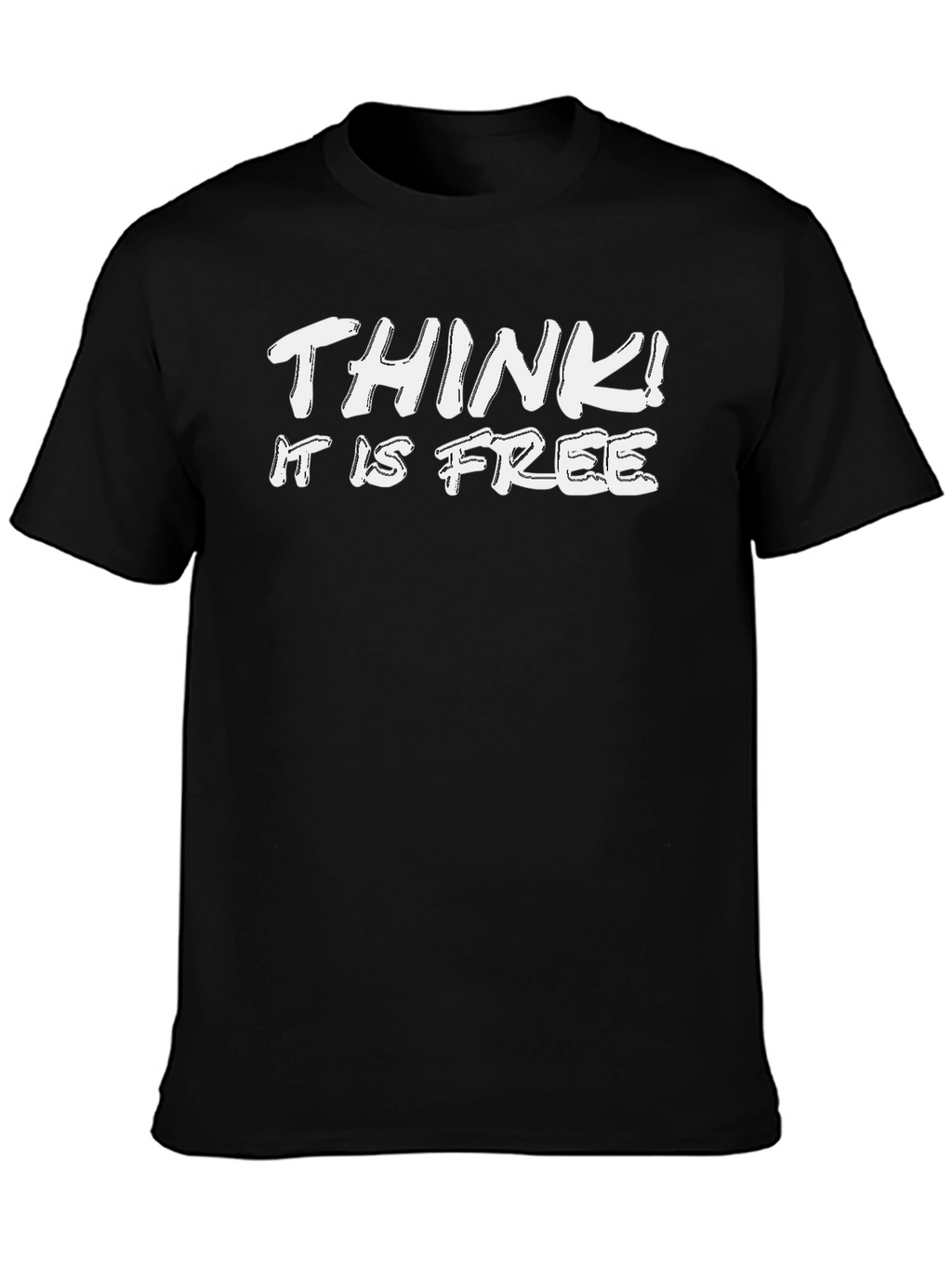 Think! It is Free Black Graphic Tee