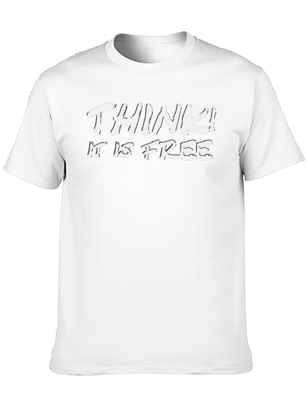 Think! It is Free Black Graphic Tee