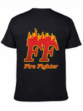 Firefighter FF Flame Graphic T-Shirt