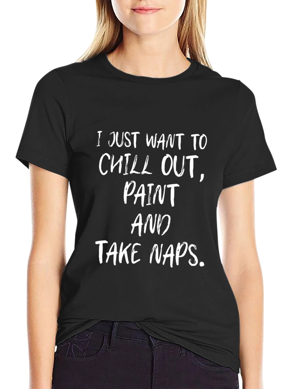 Chill Out Paint Naps Black Graphic Tee