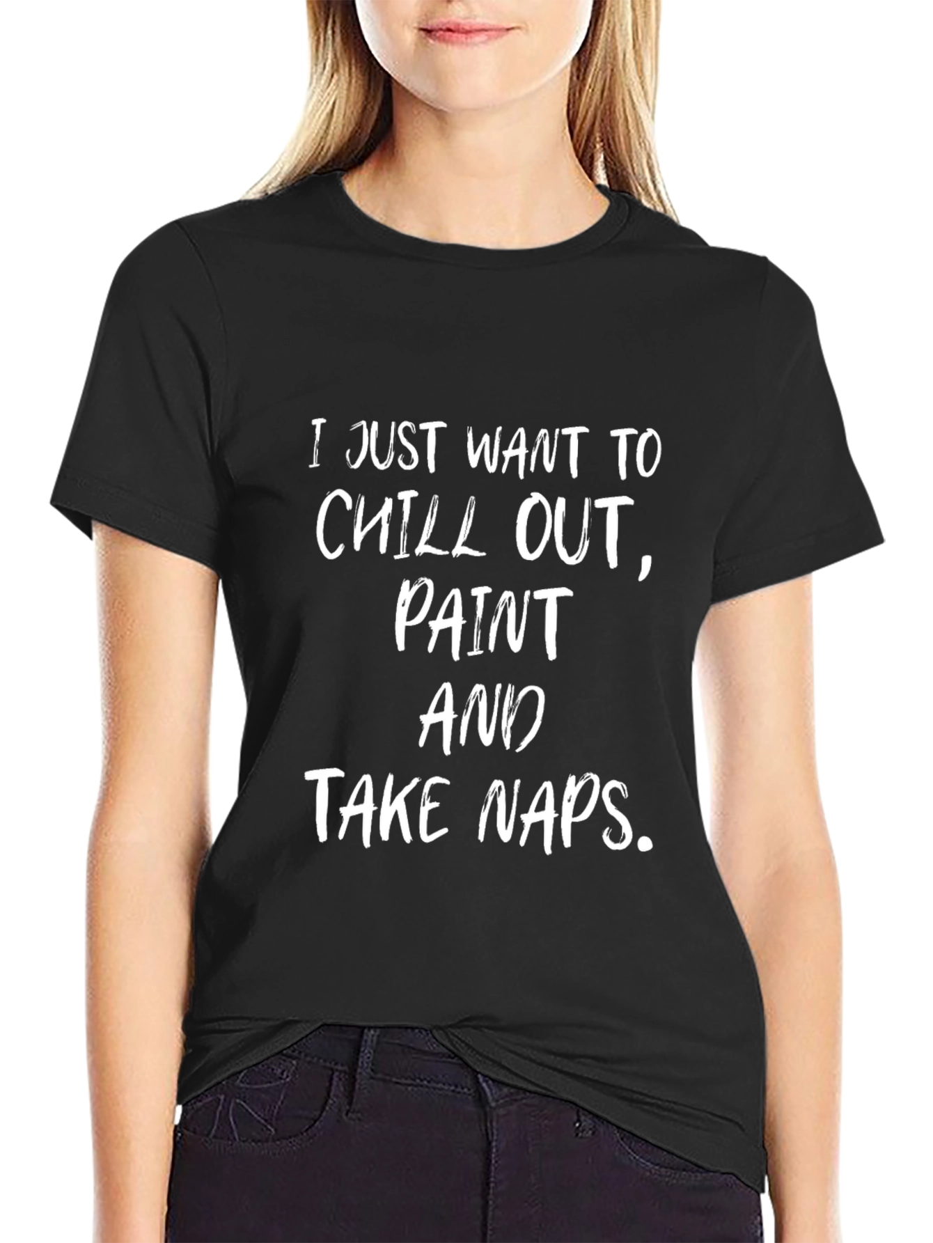 Chill Out Paint Naps Black Graphic Tee