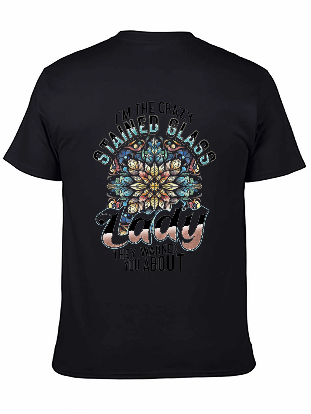 Crazy Stained Glass Lady T-Shirt