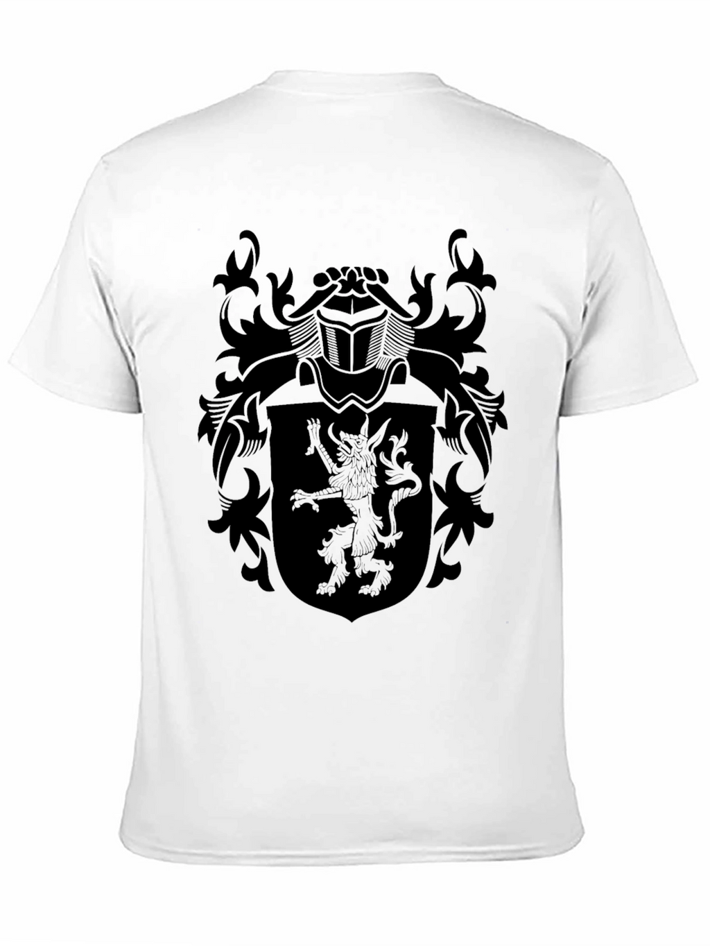 Black Heraldic Lion Crest T-Shirt