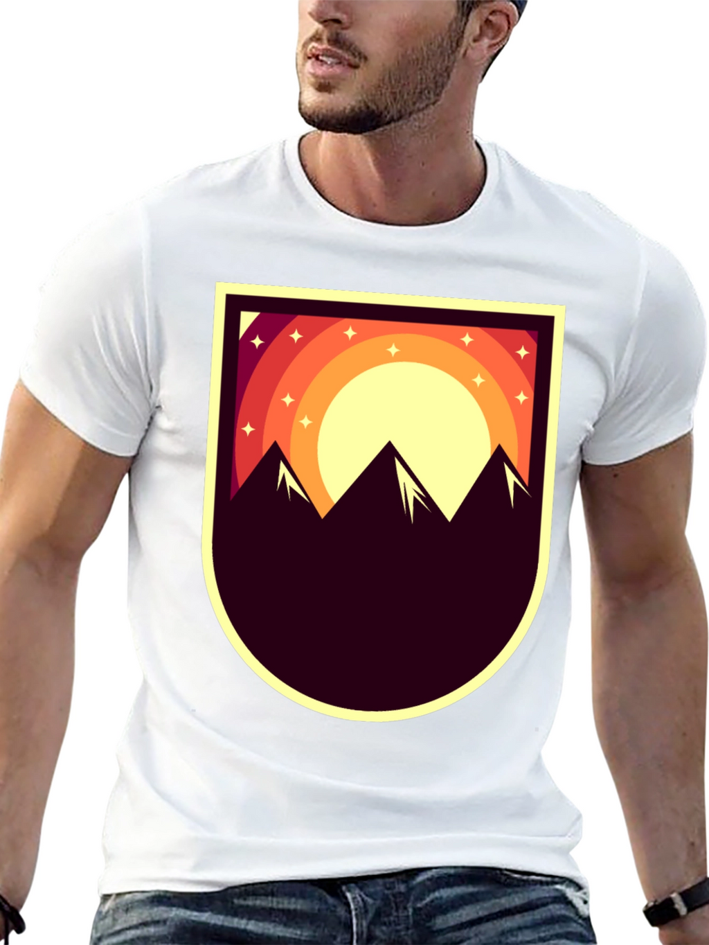 Mountain Sunset Graphic Tee - Adventure Style