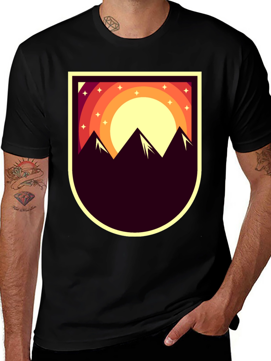 Mountain Sunset Graphic Tee - Adventure Style