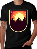 Mountain Sunset Graphic Tee - Adventure Style