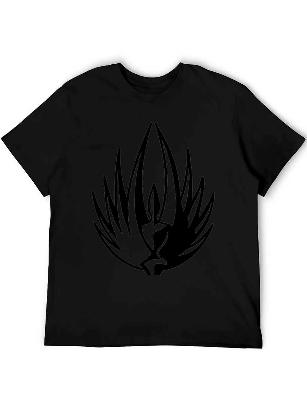 Mens Black T-Shirt with Abstract Graphic