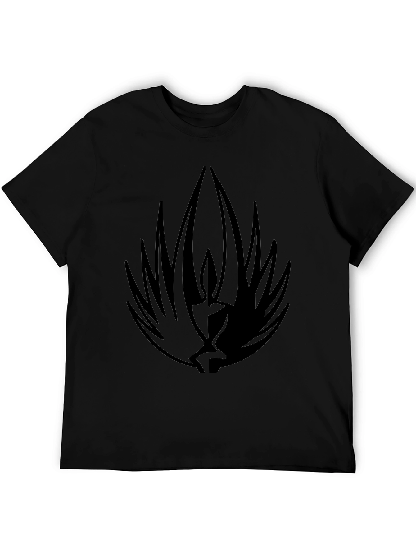 Mens Black T-Shirt with Abstract Graphic