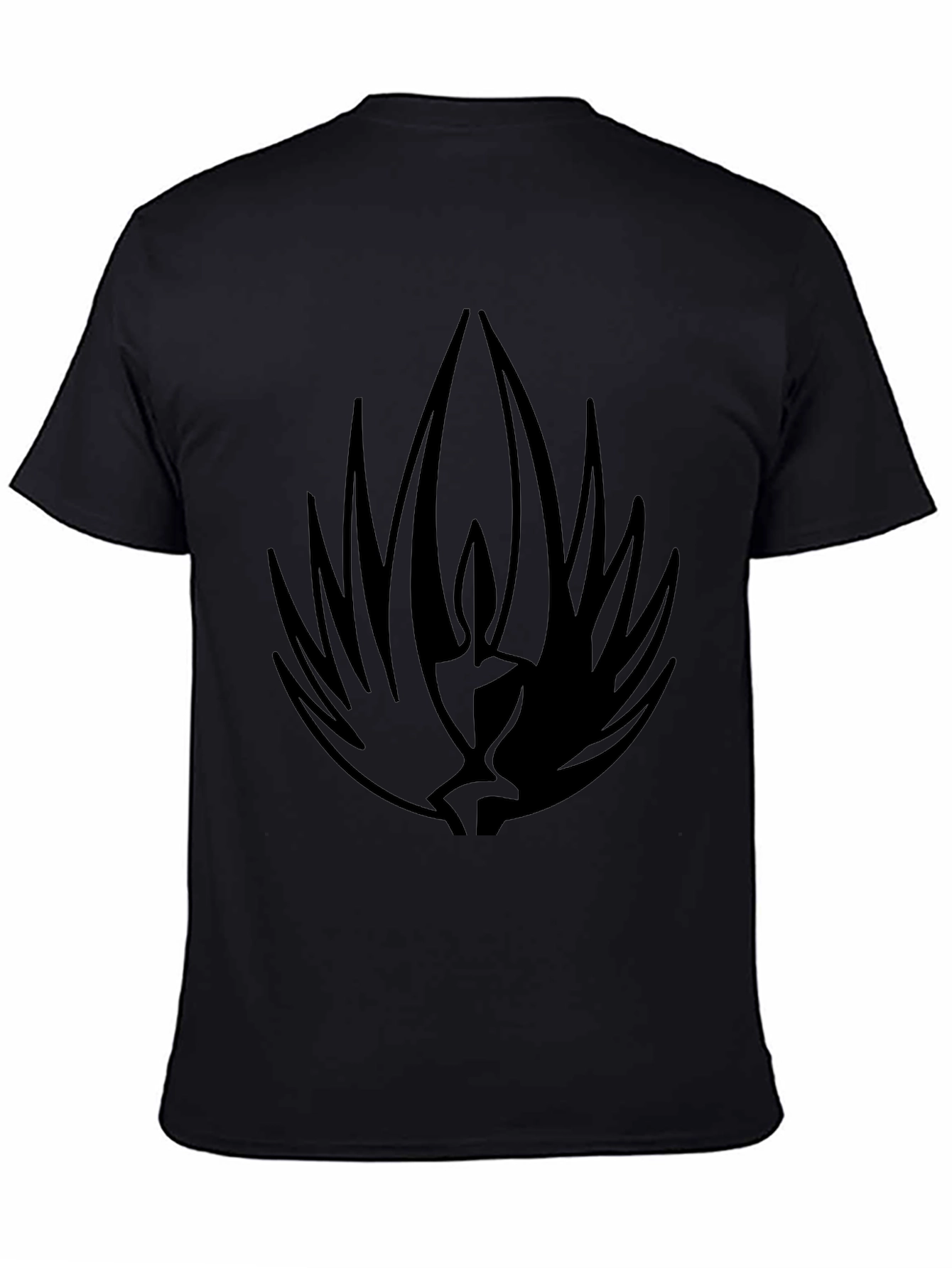Mens Black T-Shirt with Abstract Graphic