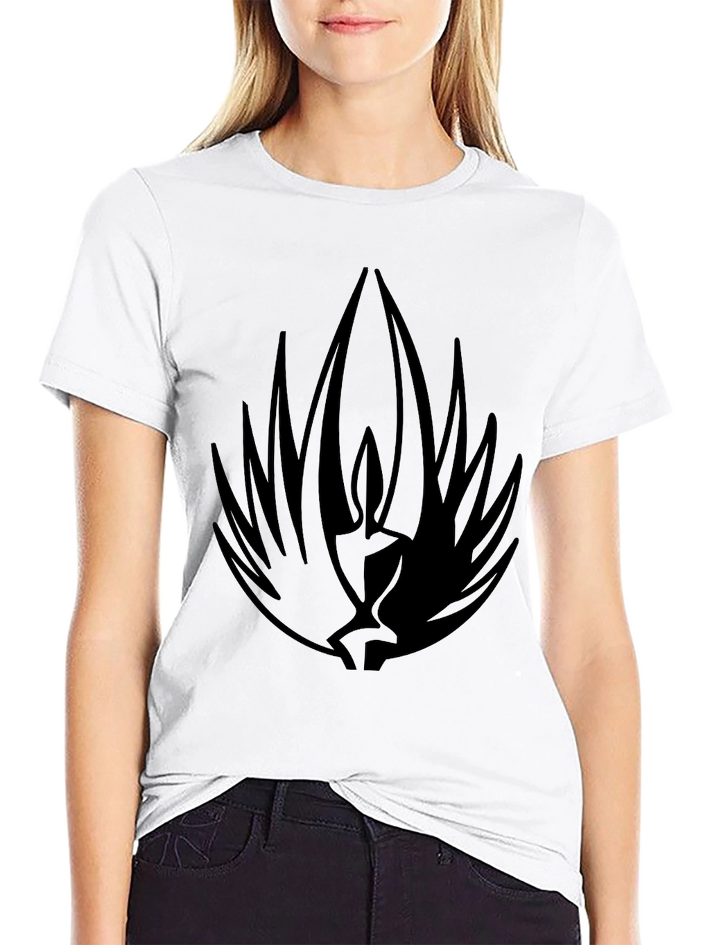 Mens Black T-Shirt with Abstract Graphic