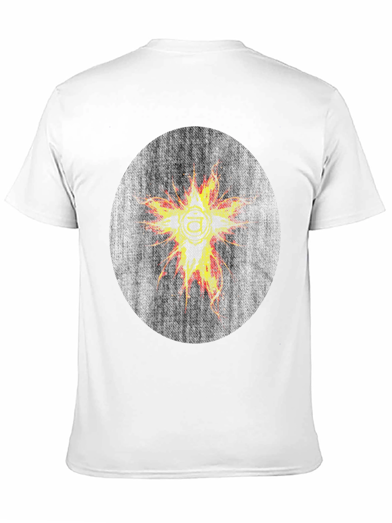 Mens Black Graphic Tee - Abstract Burst Design
